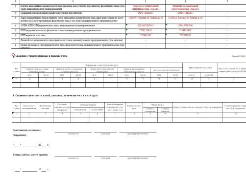 Акт приемки товаров - форма 0510452. Приказ Минфина 61н